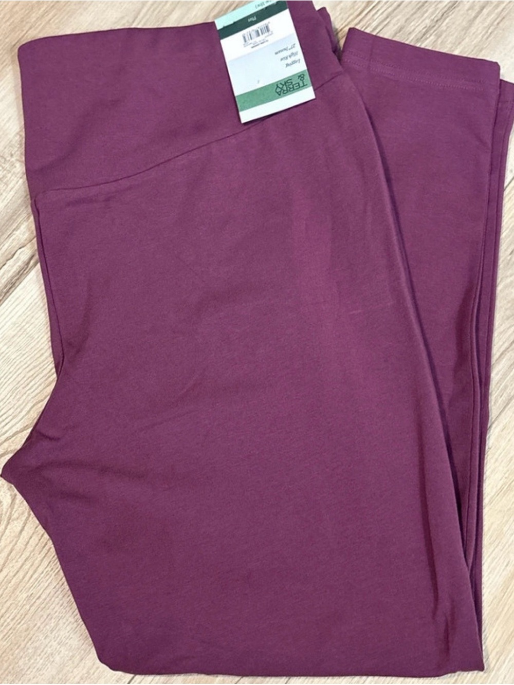 Terra & Sky Wine Stretch High-Waist Leggings size 1X